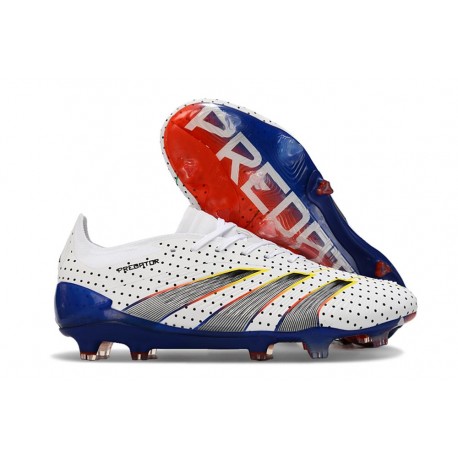 adidas Predator Elite L FG Bota Blanco Gris Azul Rojo