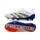 adidas Predator Elite L FG Bota Blanco Gris Azul Rojo