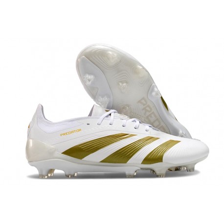 adidas Predator Elite L FG Bota Blanco Dorado Met