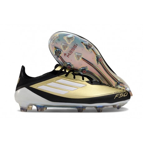 Zapatillas adidas F50 Elite LL FG Dorado Met Negro Blanco