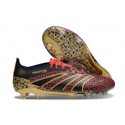 adidas Predator Elite L FG Bota Rojo Oro Negro