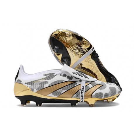 adidas 24 Predator Elite Tongue FG Blanco Oro Gris