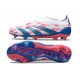 Zapatillas adidas Predator Elite Laceless FG Ftwr Blanco Solar Azul Solar Rosa