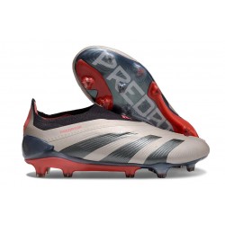 Zapatillas adidas Predator Elite Laceless FG Platino Met Aurora Negro Carbón