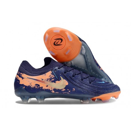Tacos Nike Phantom Luna II Elite FG L Azul Naranja Dorado