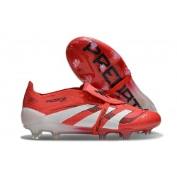 adidas Predator Elite Foldover Tongue FG Rojo Lúcido Blanco Negro