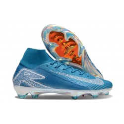 Nike Zoom Mercurial Superfly X Elite FG Bleu Blanc