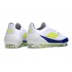 Botas de Fútbol adidas F50 Elite LL FG Blanco Amarillo Solar Azul Lúcido