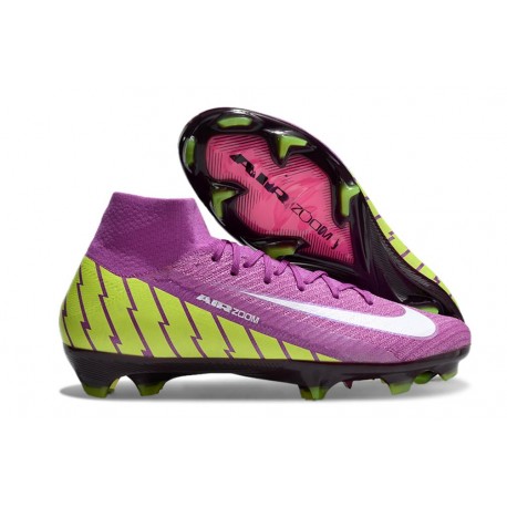 Nike Zoom Mercurial Superfly X Elite FG Violeta Amarillo Blanco