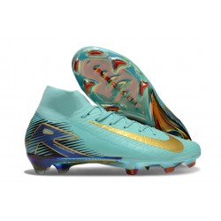 Nike Air Zoom Mercurial Superfly 10 Elite FG Océano Cubo Dorado Azul