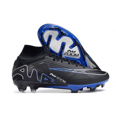 Nike Botas Fútbol Mercurial Superfly 9 Elite AG-Pro Negro Cromo Hyper Royal