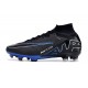 Nike Botas Fútbol Mercurial Superfly 9 Elite AG-Pro Negro Cromo Hyper Royal