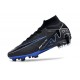 Nike Botas Fútbol Mercurial Superfly 9 Elite AG-Pro Negro Cromo Hyper Royal