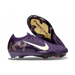 Nike Air Zoom Mercurial Vapor XVI Elite FG X MBAPPE Grand Morado Marfil claro