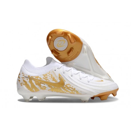 Tacos Nike Phantom Luna II Elite FG L Blanco Dorado