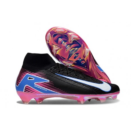 Nike Air Zoom Mercurial Superfly 10 Elite FG Negro Blanco Azul Rosa