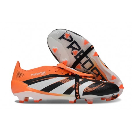 adidas Predator Elite Foldover Tongue FG Negro Blanco Naranja
