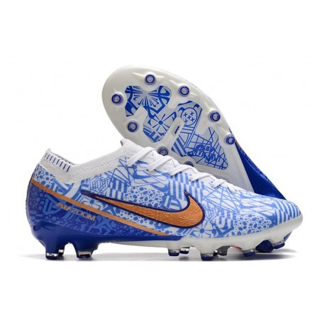 Nike Mercurial Zoom Vapor 15 Elite AG-PRO Blanco Azul Oro