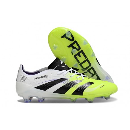 Zapatillas de Fútbol adidas Predator Elite L FG Blanco Negro Limón Lúcido