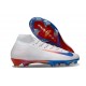 Bota de Futbol Nike Mercurial Superfly X Elite FG Blanco Rojo Azul