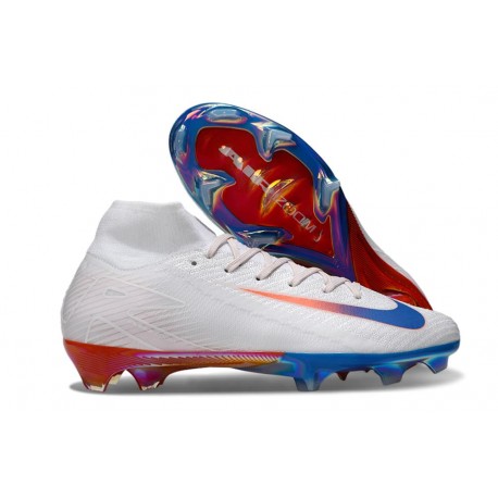 Bota de Futbol Nike Mercurial Superfly X Elite FG Blanco Rojo Azul