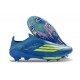 adidas F50 + Sin Cordones FG X MESSI Azul Royal Amarillo Solar Semi Azul Burst