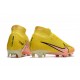 Nike Zoom Mercurial Superfly 9 Elite FG Amarillo strike Brillo de Atardecer Casi Uva