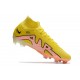 Nike Zoom Mercurial Superfly 9 Elite FG Amarillo strike Brillo de Atardecer Casi Uva