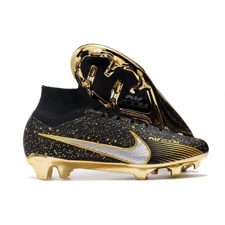 Botas Nike Zoom Mercurial Superfly 9 Elite FG Negro Oro Argento