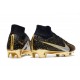 Botas Nike Zoom Mercurial Superfly 9 Elite FG Negro Oro Argento