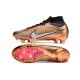 Botas Nike Zoom Mercurial Superfly 9 Elite FG Mbappé Cobre Metálico Blanco Negro