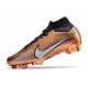 Botas Nike Zoom Mercurial Superfly 9 Elite FG Mbappé Cobre Metálico Blanco Negro