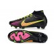 Nike Zoom Mercurial Superfly IX Elite FG Negro Rosa Amarillo