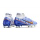 Nike Zoom Mercurial Superfly 9 Elite SG-Pro Blanco Azul Oro