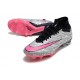Nike Zoom Mercurial Superfly 9 Elite SG-Pro XXV Plateado Metalizado Rosa Hyper Negro